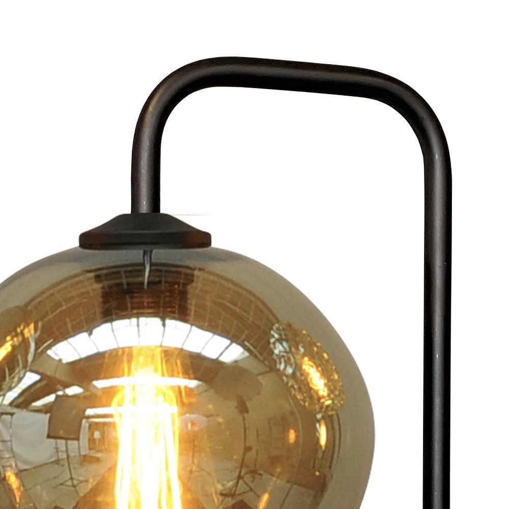 Black wall lamp Quinto with smoke glass Masterlight 8718121250991