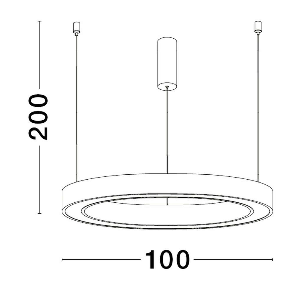 Design pendant lamp Sting white Ø 100cm Lyora 5212017437433