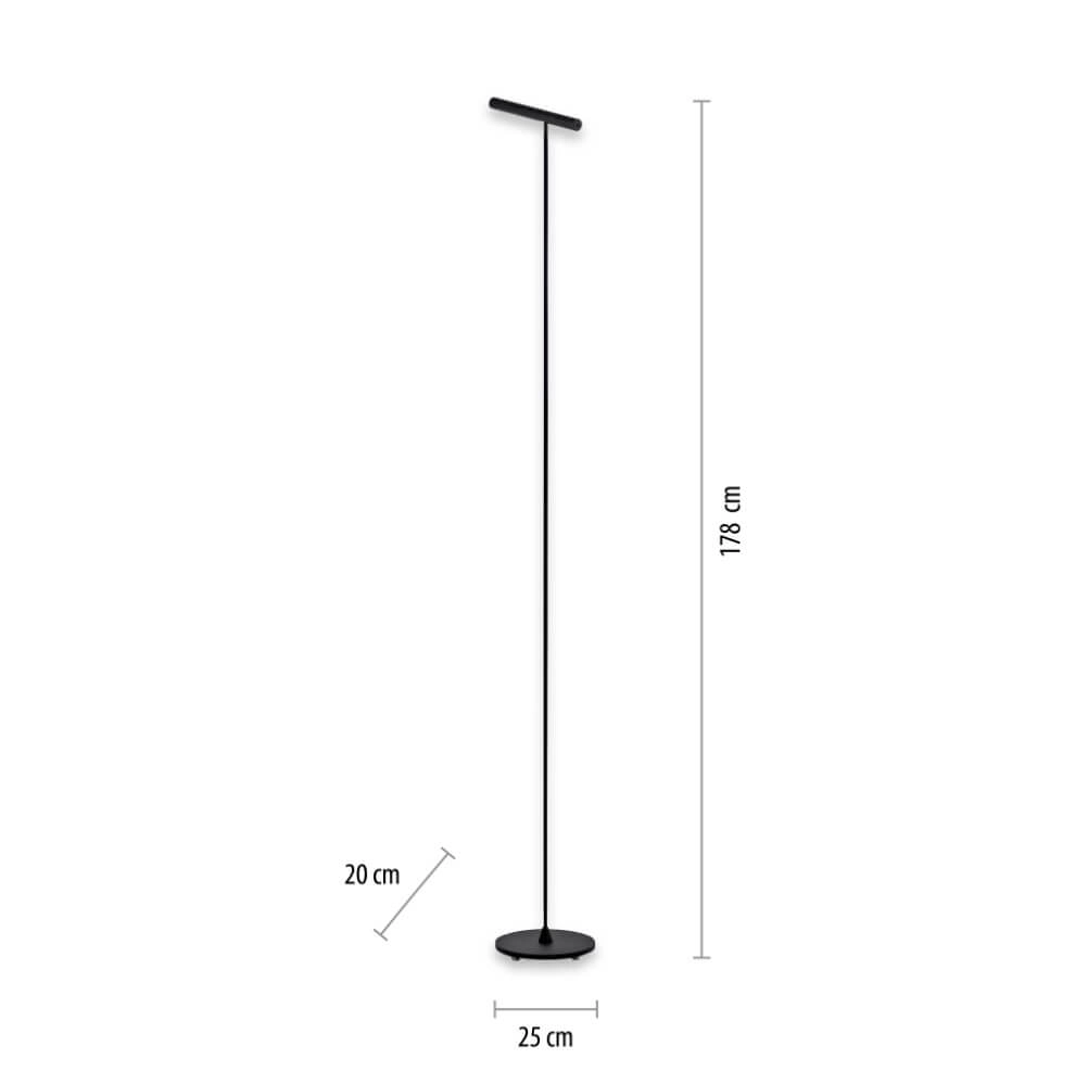 Designer floor lamp Pure Tutua black Paul Neuhaus 4012248365519