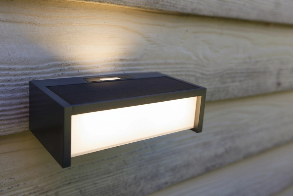 Modern wall lamp Telis Grey with Solar Lutec 6939412018133