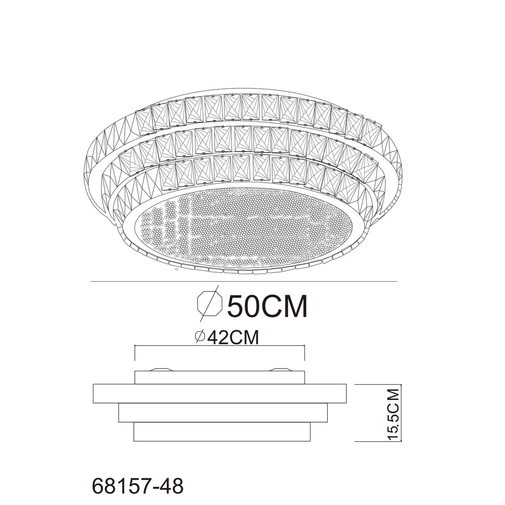 Ceiling lamp Klara Ø 50cm chrome Globo 9007371459087