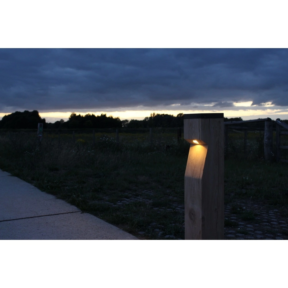 Wooden solar path lighting Eye Solar Oak - 17.5x17.5x90 - PH04 - 2700K Timberlab 8716803513891