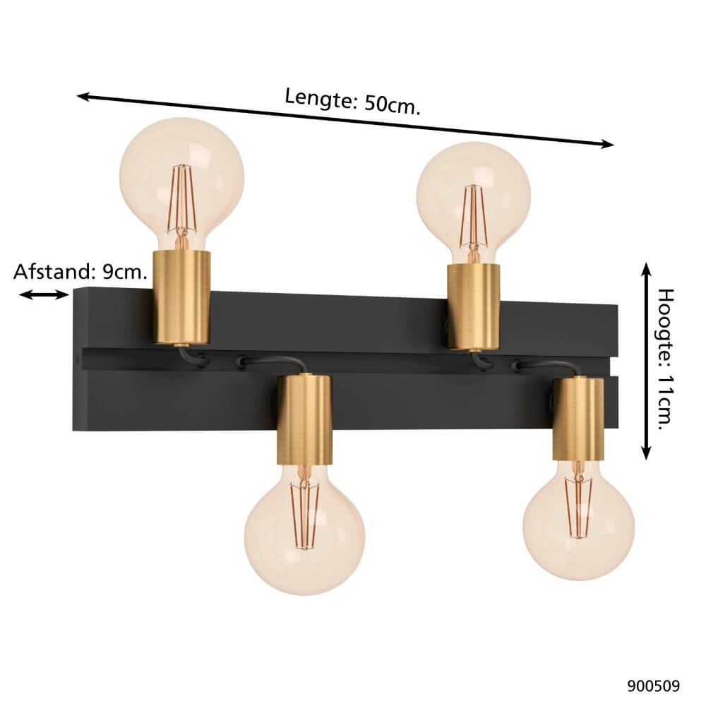 Black ceiling lamp Macchione Eglo 9008606244393