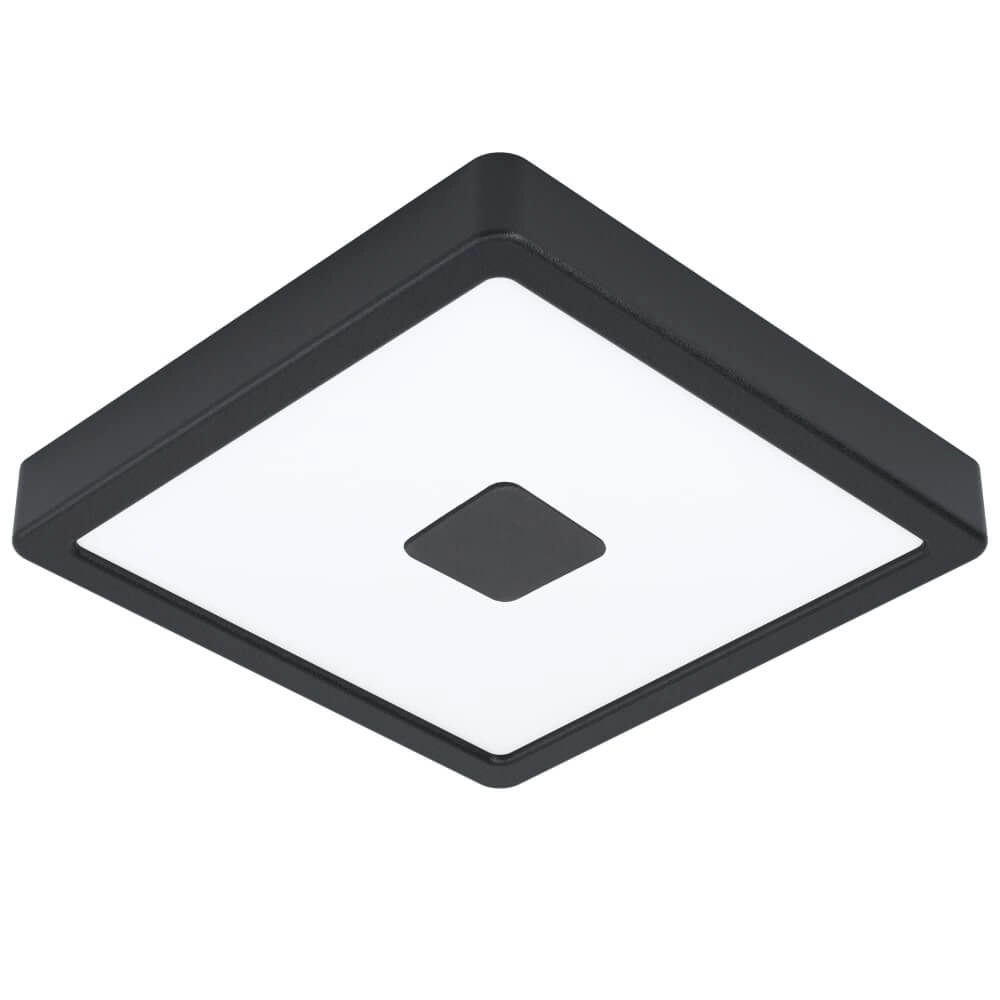 Square ceiling lamp Iphias 2 IP44 black