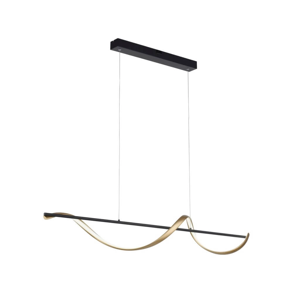 Wavy pendant lamp Q-Swing anthracite