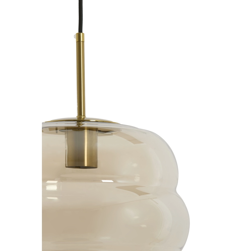 Ø 30cm pendant lamp Misty with amber glass Light & Living 8717807645663