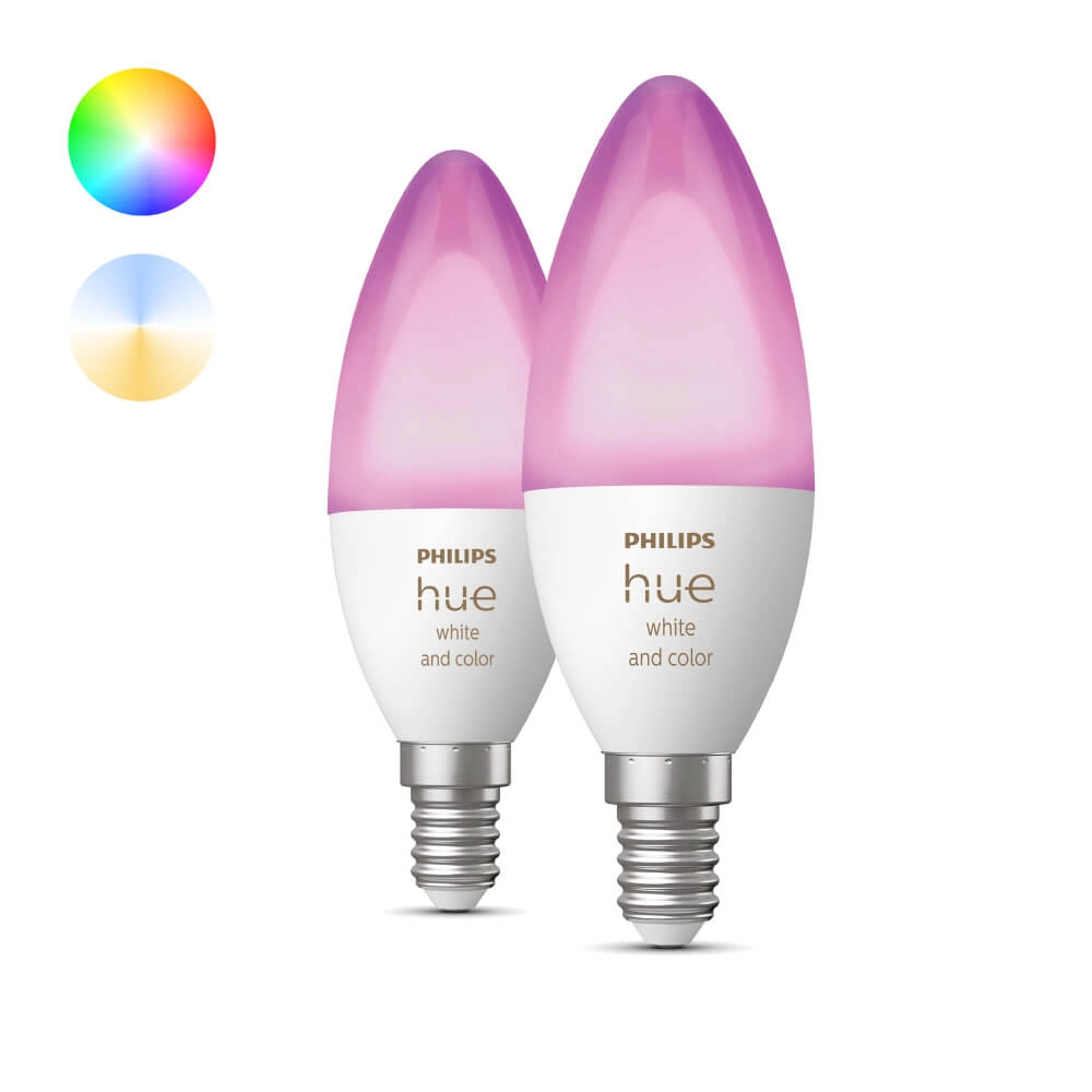 Hue - E14 - 5W - White and Color set of 2