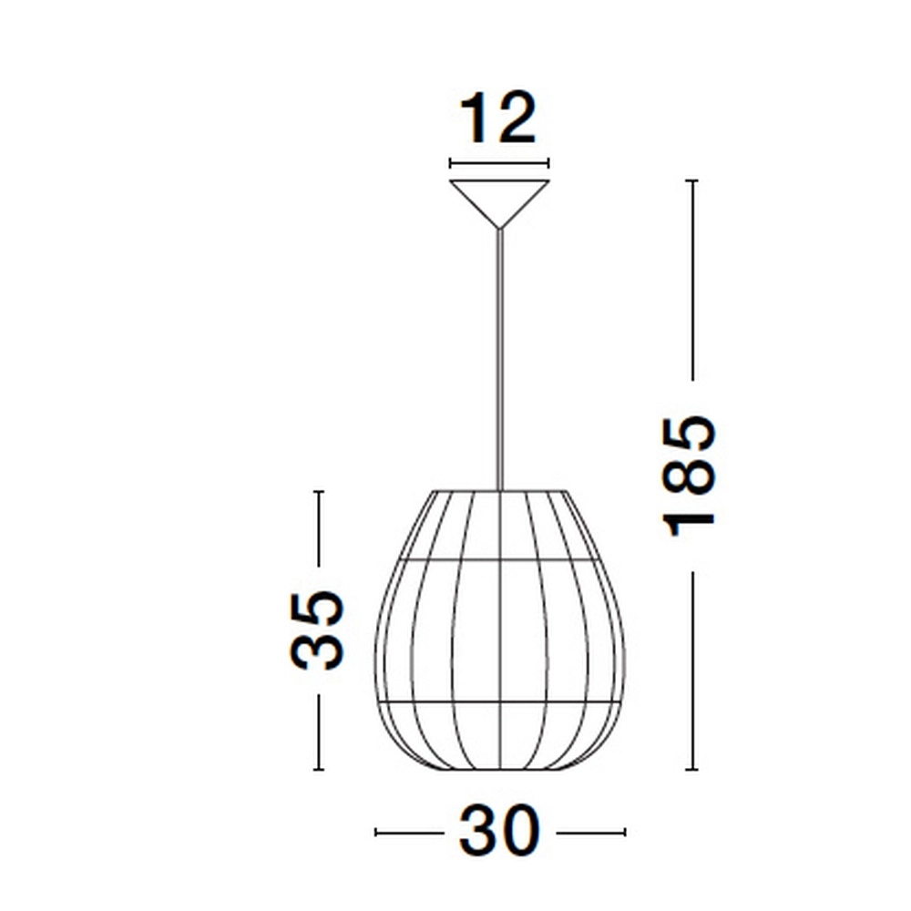 Rattan pendant lamp Marlo Ø 30cm Lyora 5212017438805