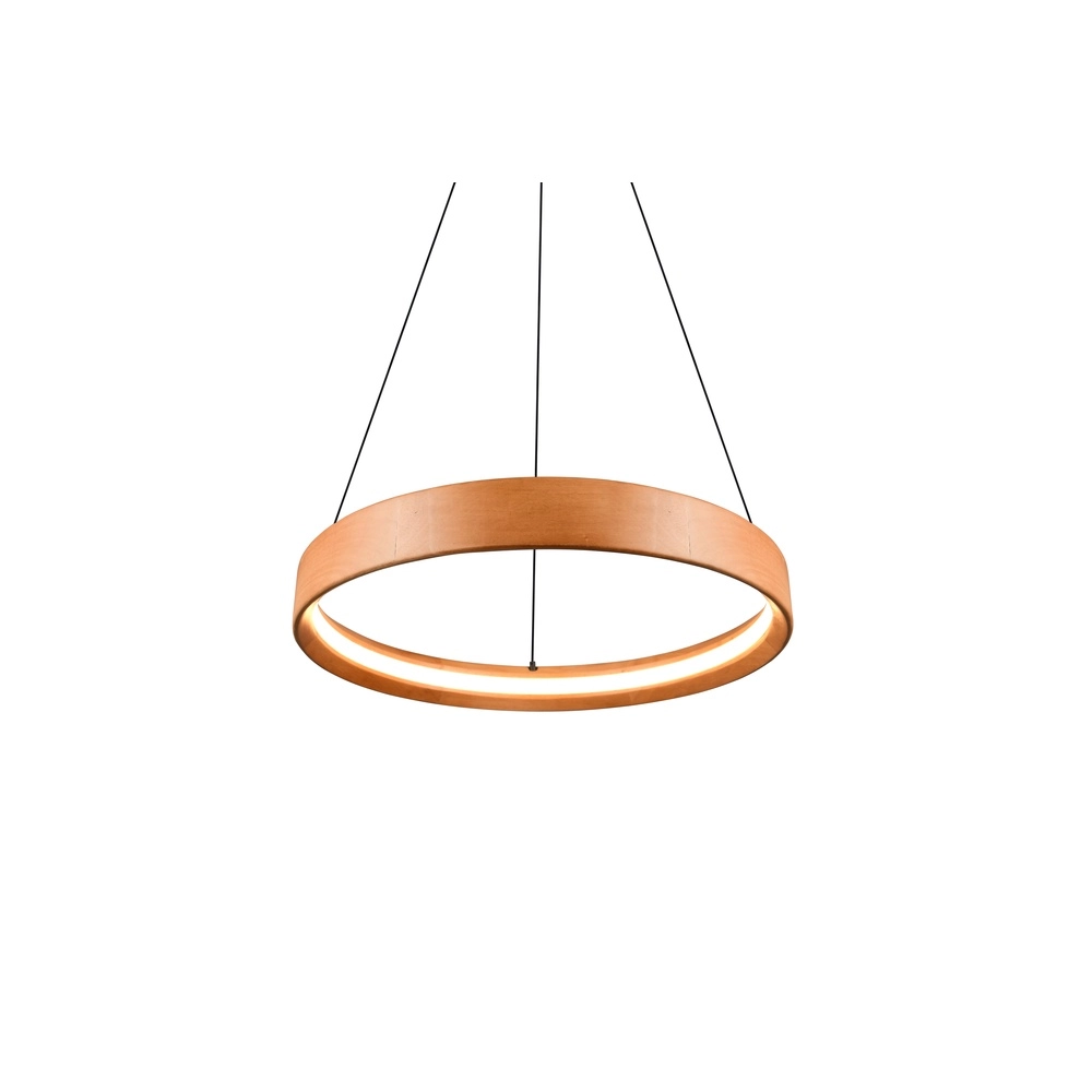 Design pendant lamp Lynwood wood Ø 50cm Trio 4017807662269