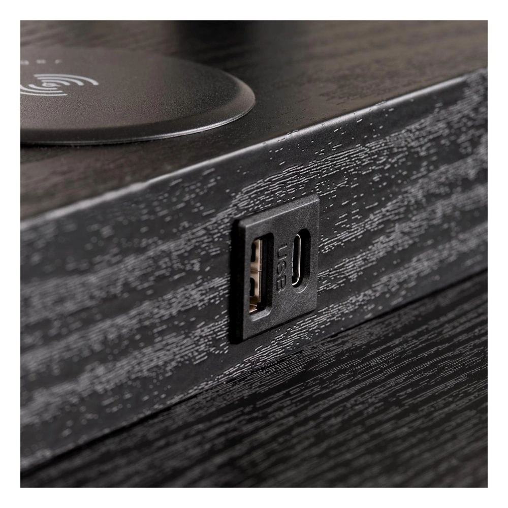 Floor lamp Menno with wireless charging panel black Lucide 5411212441607