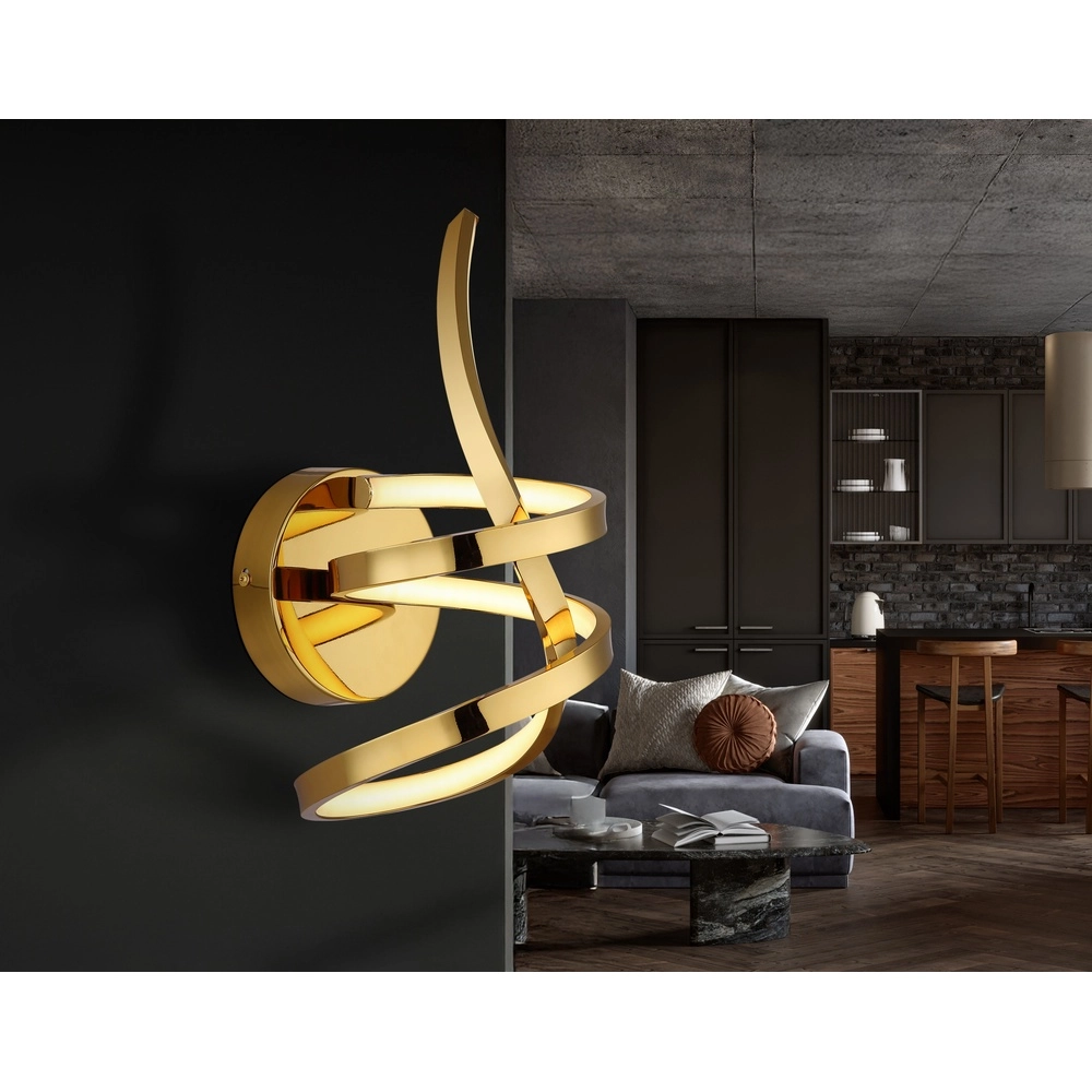 Curl wall lamp Iduna Gold Globo 9007371510429