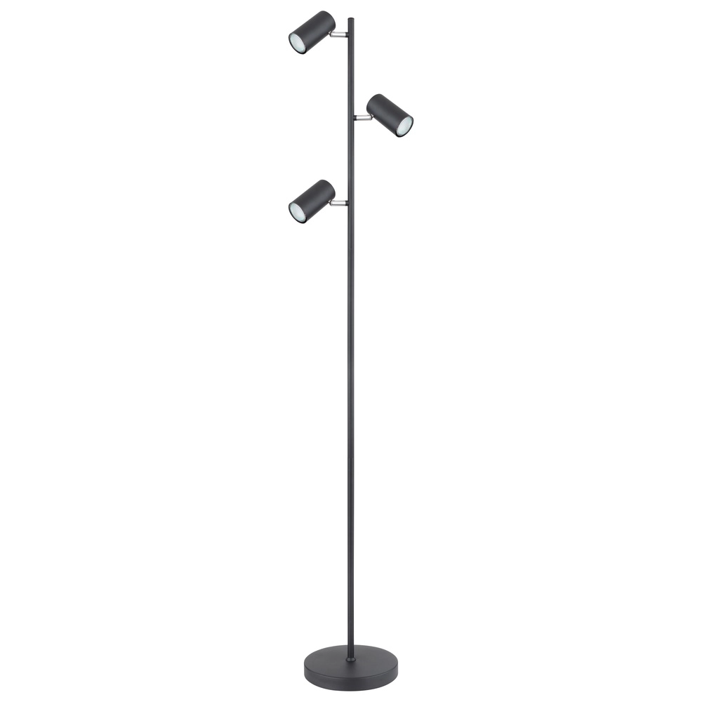 Floor lamp 3-lights Robby Black Globo 9007371419845