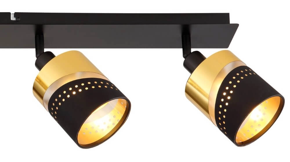 4-light ceiling spotlight Or black with gold Globo 9007371455706