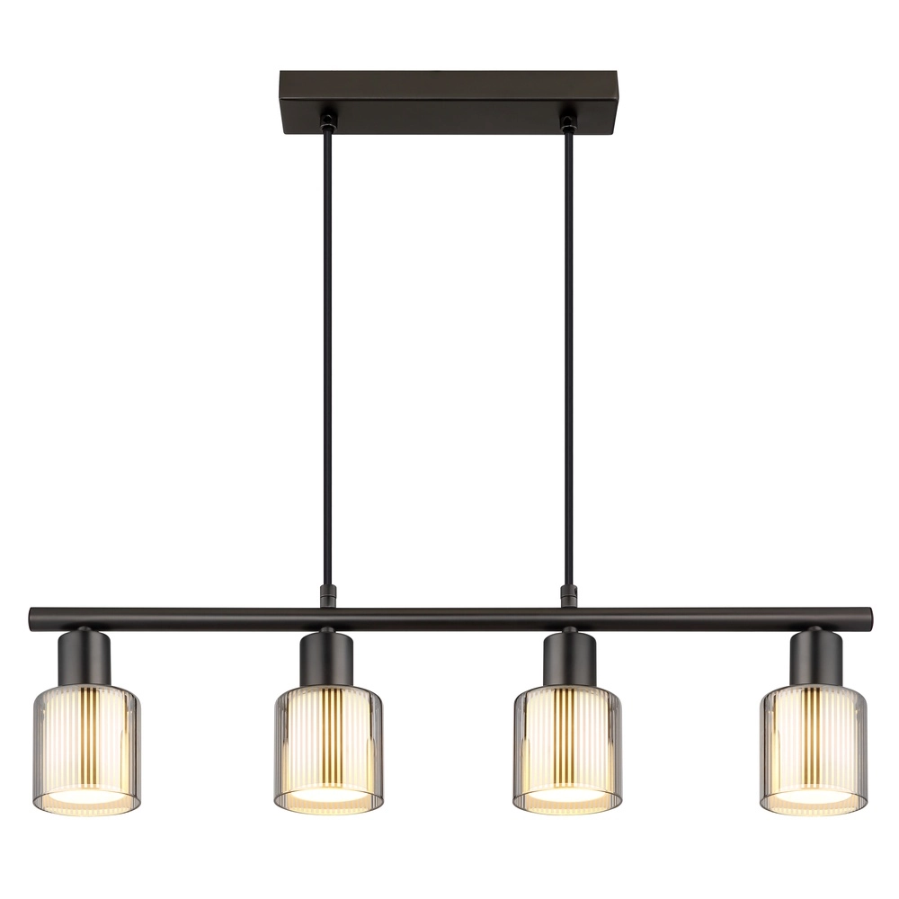 Design pendant lamp Villegas 4-light gunmetal Globo 9007371572953