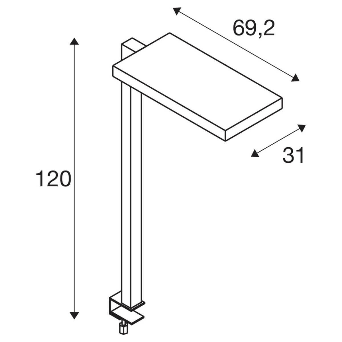 LED desk lamp Worklight 120cm black SLV 4024163254618