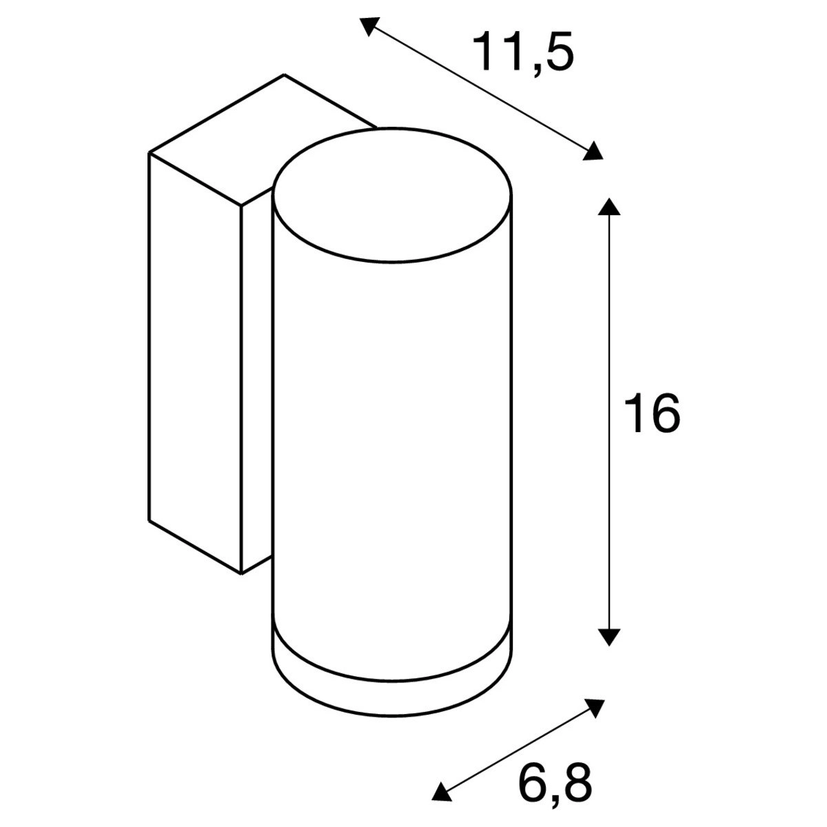 Round surface-mounted spot Enola Round S SLV 4024163235792