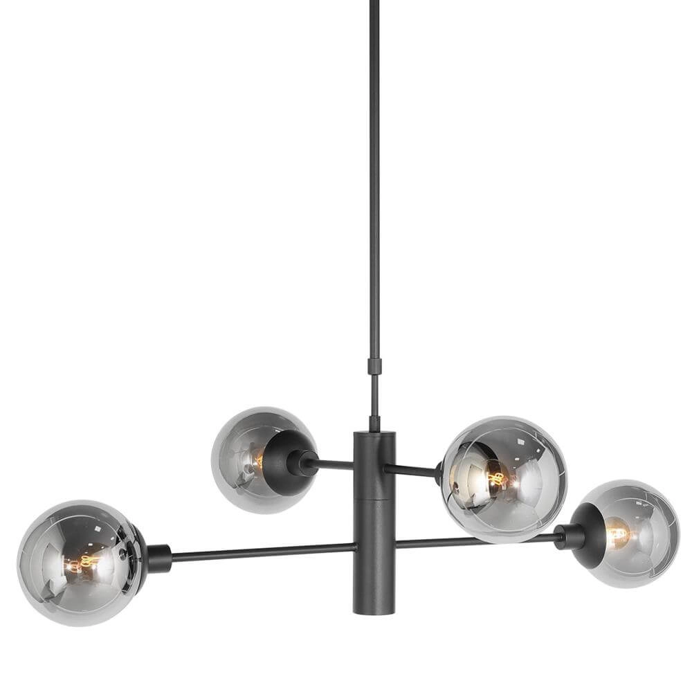 Design pendant lamp Constellation black with smoke glass Steinhauer 8712746173031
