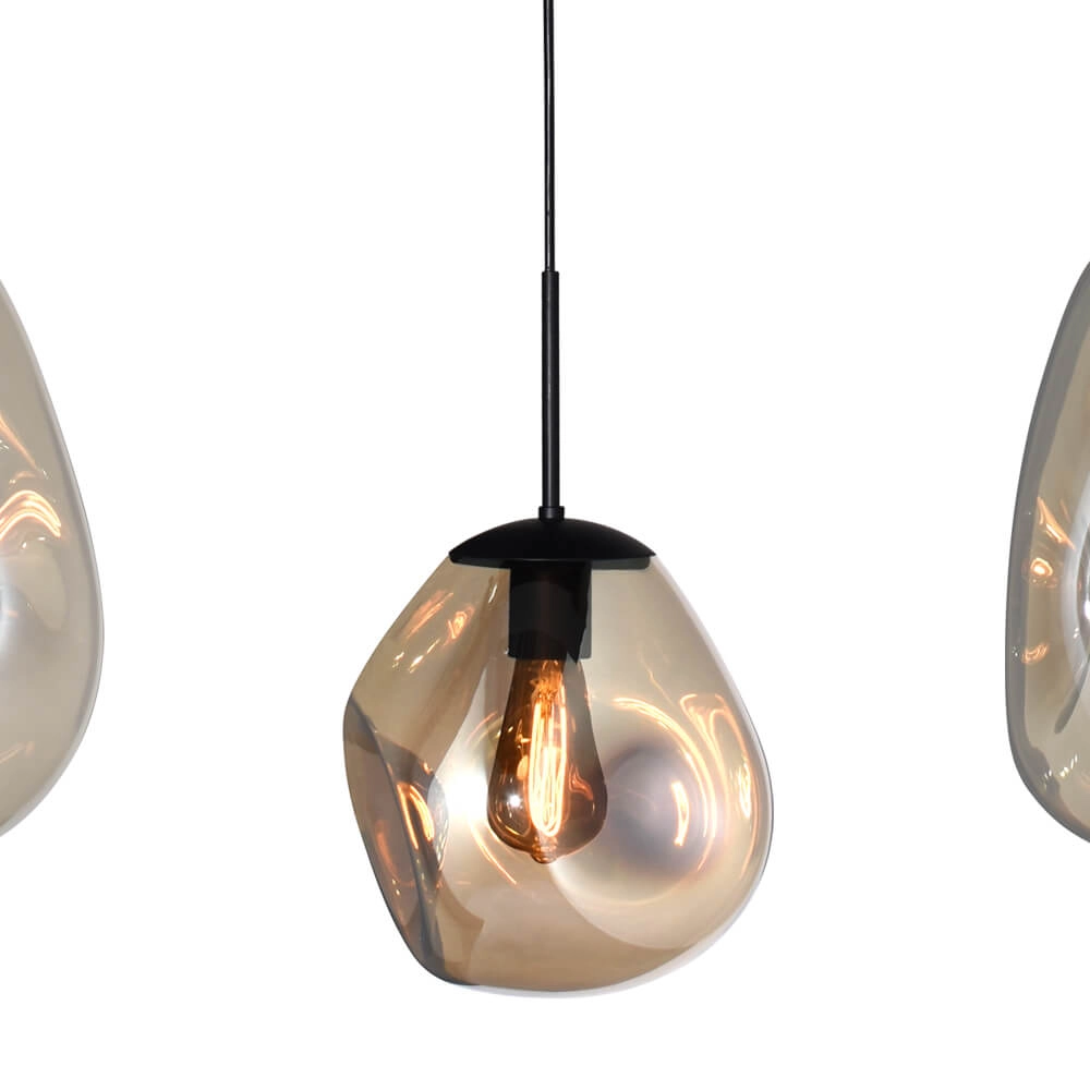 Hanging lamp Lava 4x gold glass Masterlight 8718121286143