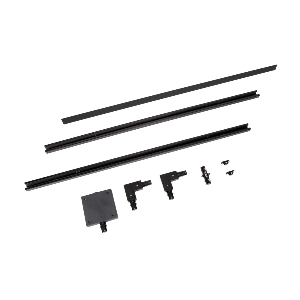 Track lighting starter set Track 1-phase black