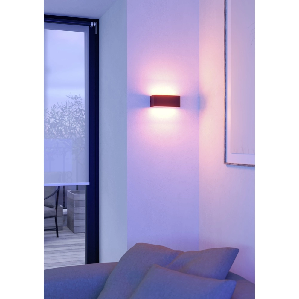 Smart Wall Lamp Sania-Z Black - LED - 20cm Eglo 9008606361670