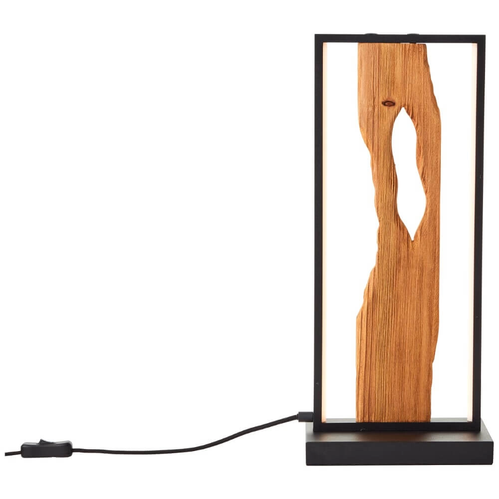 Led table lamp Chaumont with wood Brilliant 4004353411793