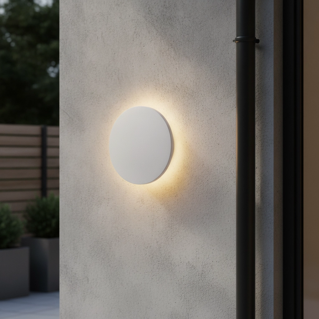 Round wall lamp Copper white Ø 13.5cm