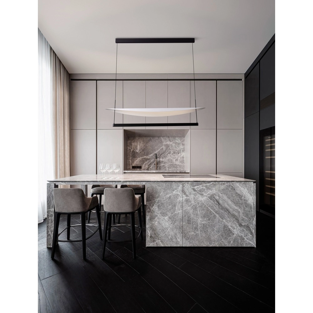 Design pendant lamp Diona oval black with white Lyora 5212017451484