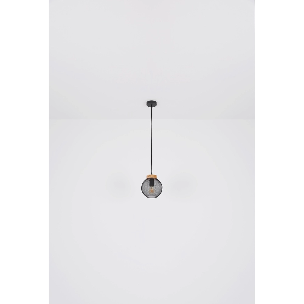 Pendant lamp Pablo Black Mesh Globo 9007371423552