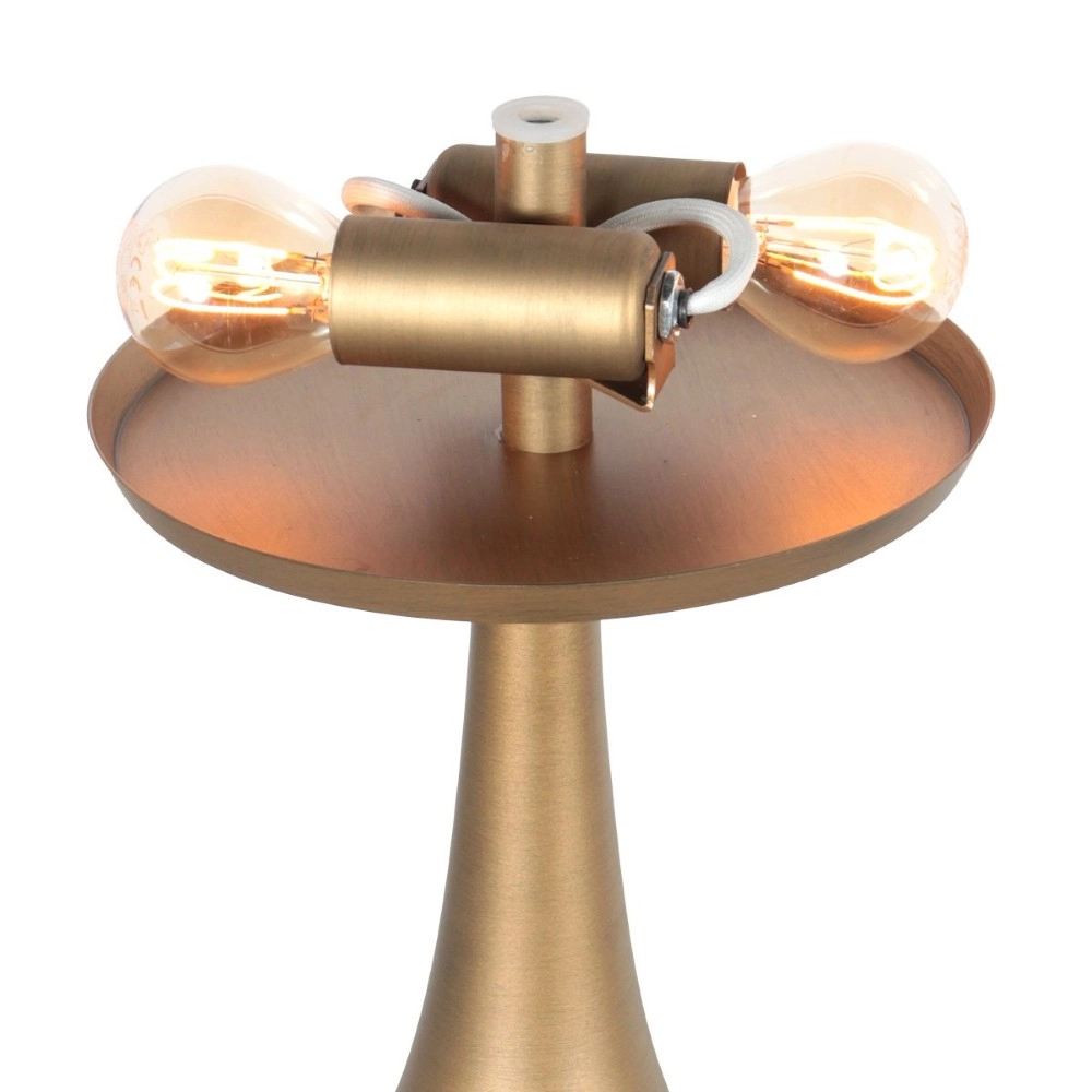 Table lamp Ancilla bronze with amber glass