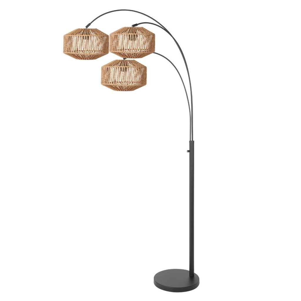 Floor lamp Sparkled Light with rattan hoods Steinhauer 8712746182903