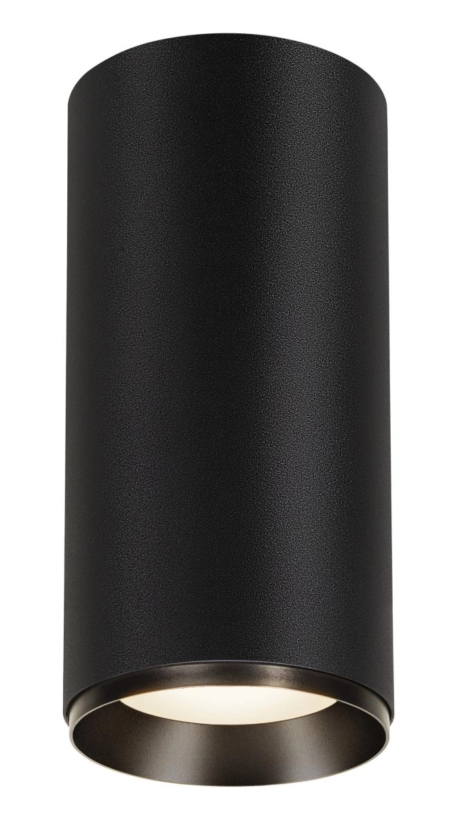 Surface-mounted spot Numinos XL cylinder black 4000K - 60deg