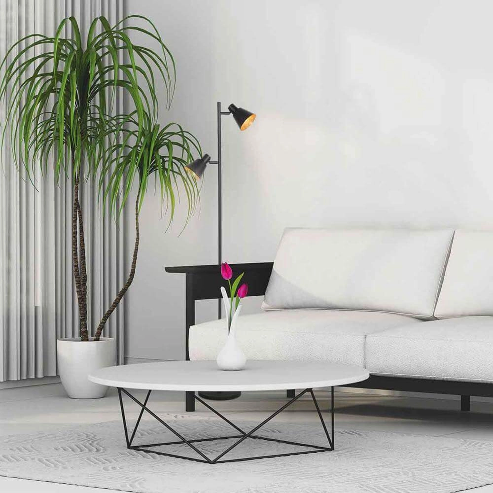 Floor lamp Oeroe black with gold Steinhauer 8712746176360
