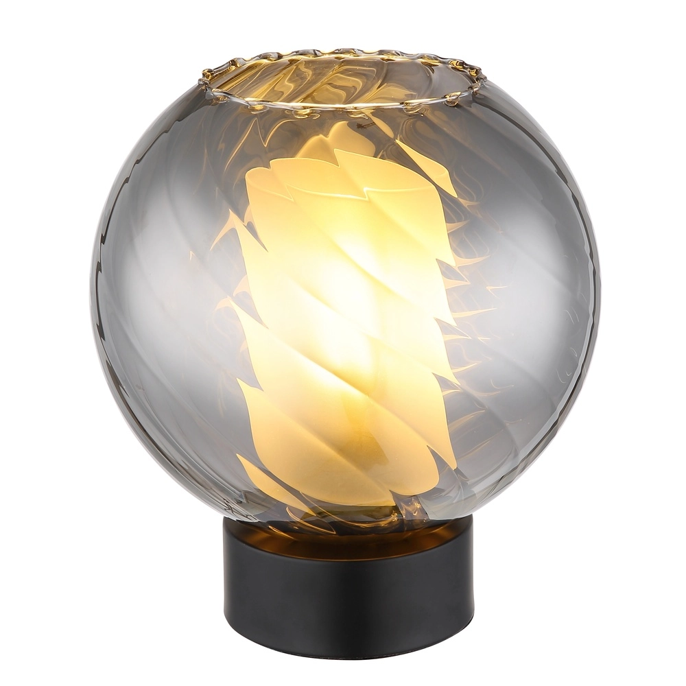 Table lamp Ulf black with smoke