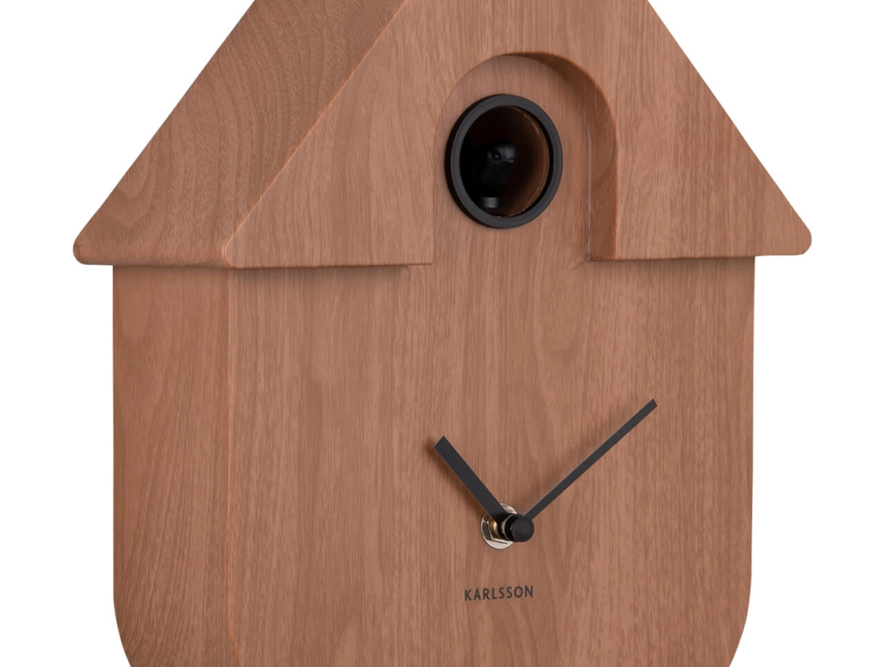 Wall Clock Modern Cuckoo dark wood Karlsson 8714302734175