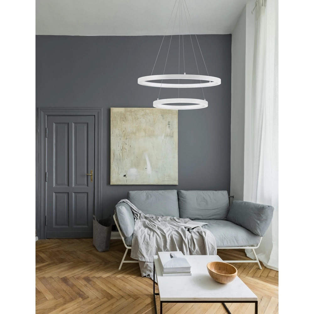White pendant lamp Empatia Design double