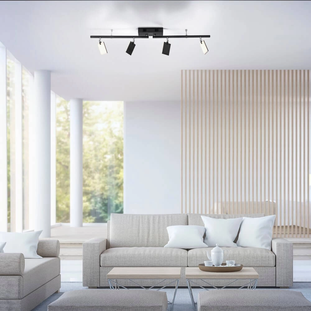 Ceiling lamp Pure Mira 4-light black Paul Neuhaus 4012248359457