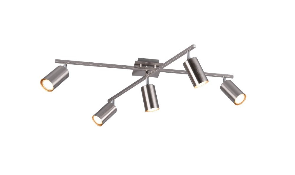 Ceiling light Marley 5-light nickel matt
