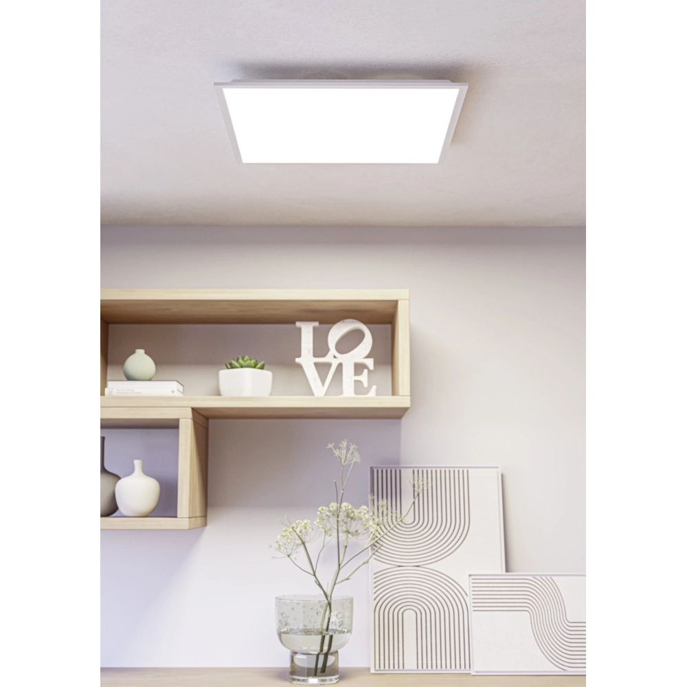 Ceiling lamp Moradillo-R 59.5cm White Square Remote Control Eglo 9008606358762