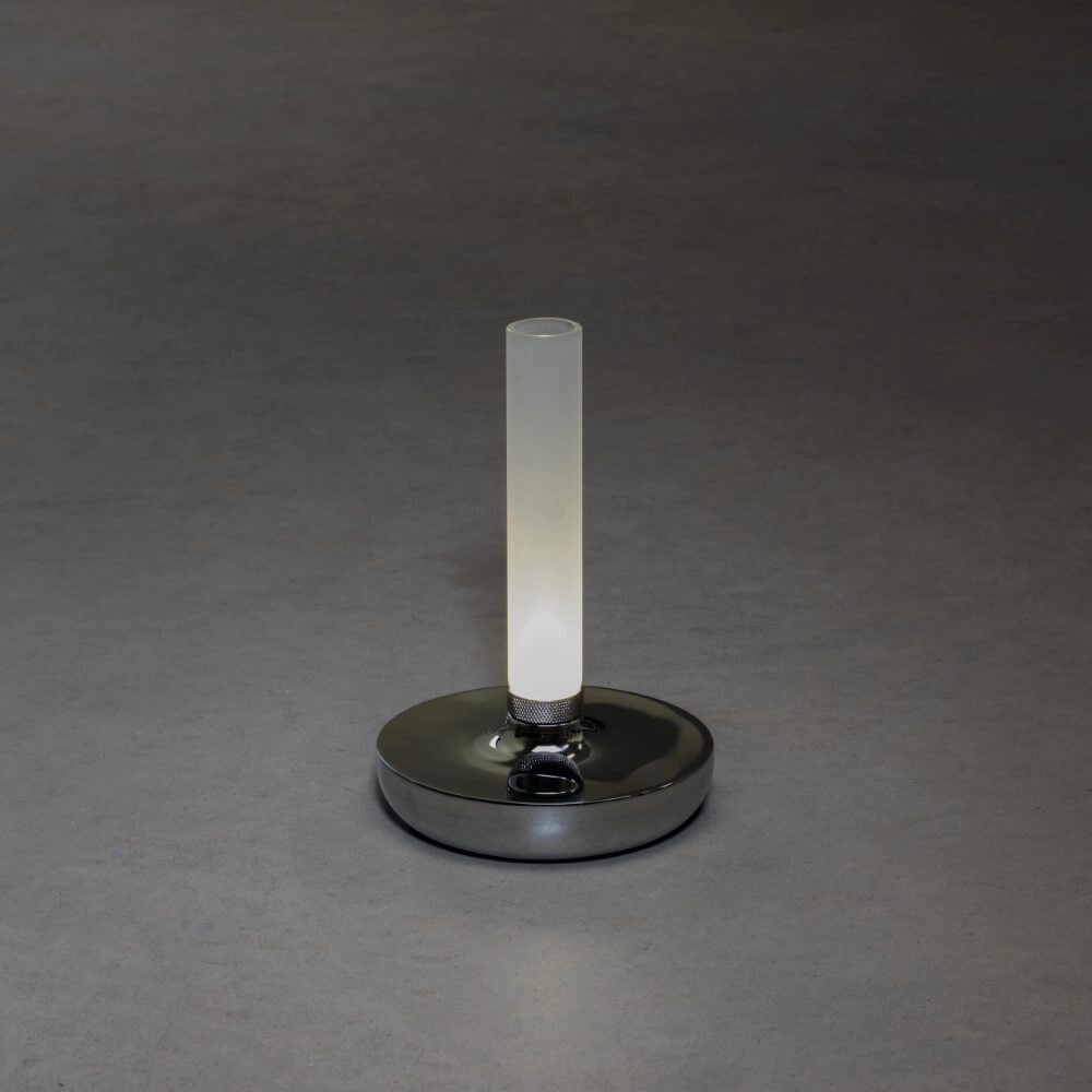 Rechargeable table lamp Biarritz chrome KonstSmide 7318308270036