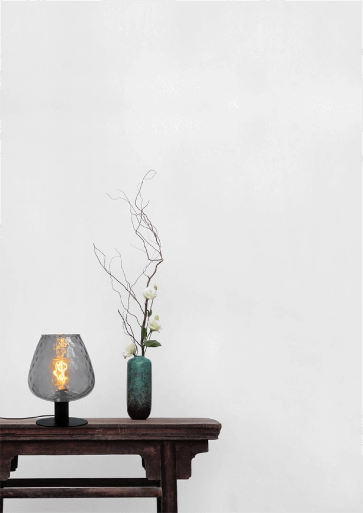 Table lamp Porto with Diamond smoke glass Masterlight 8718121271415
