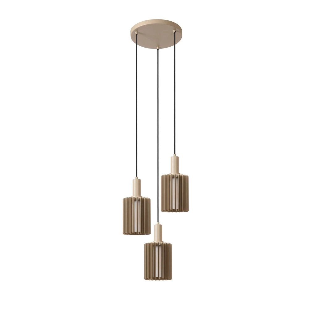 3-light pendant lamp Lambres taupe