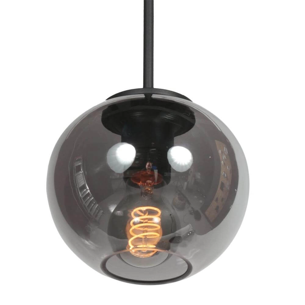 Pendant lamp HaloSwap with 1 ball of smoke glass Ø 15cm Steinhauer 8712746179729