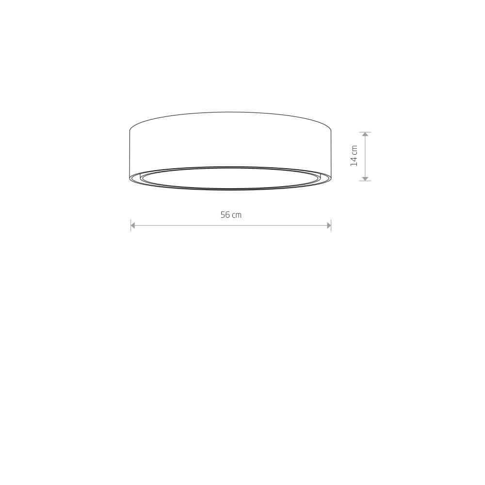 White ceiling lamp Mist Ø 56cm Lyora 5903139894395