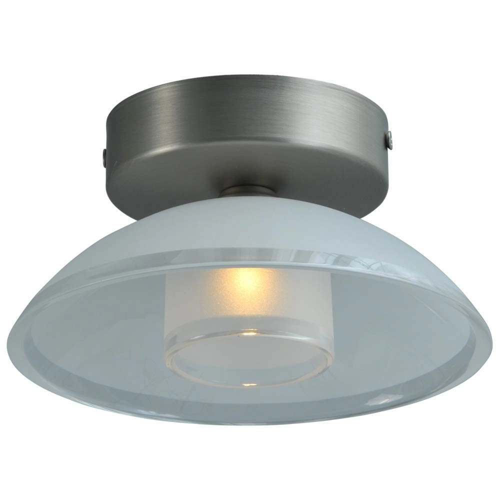 LED flush ceiling light Melani metallic gray