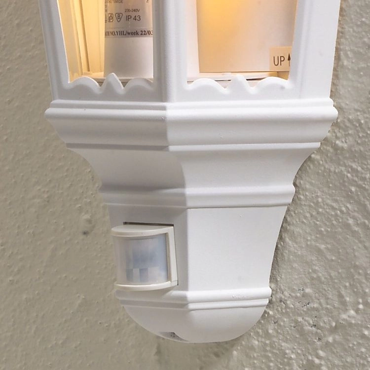 White outdoor lamp Firenze with motion detector KonstSmide 7318307230253