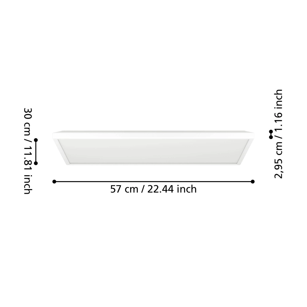 Smart bathroom lamp Rovito-Z Square - White - 57x30cm Eglo 9008606329830