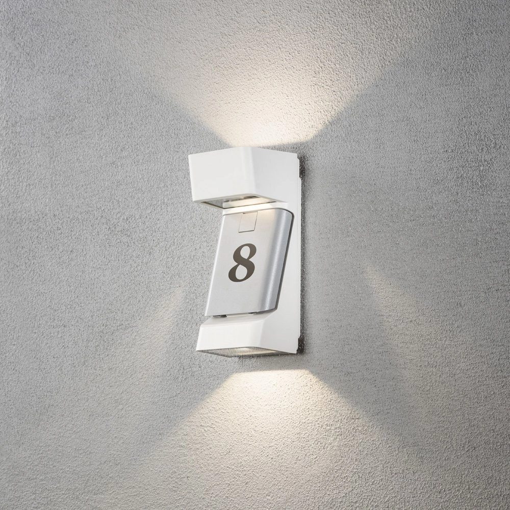 LED outdoor lamp Ravenna Adress matt white with gray KonstSmide 7318307976250