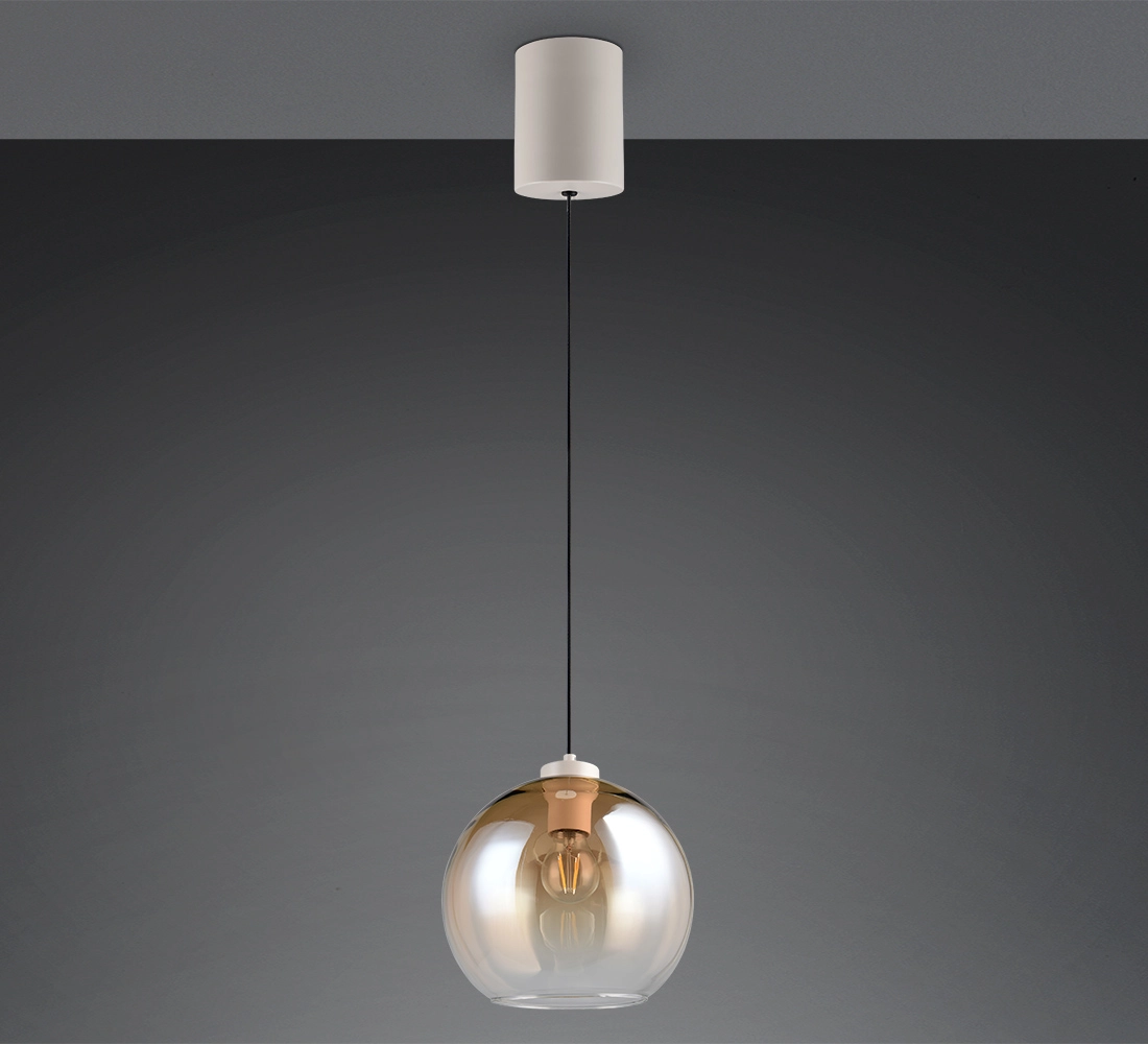 Pendant lamp Liora Amber glass Trio 4017807682380