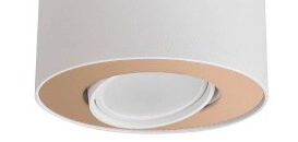 White surface-mounted spotlight Set with gold Lyora 5903139889698