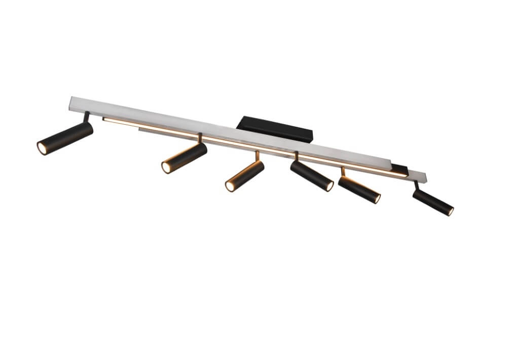6-light LED spot Zeno metal with black